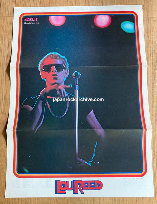 Lou Reed 1974/11 Japan pinup poster