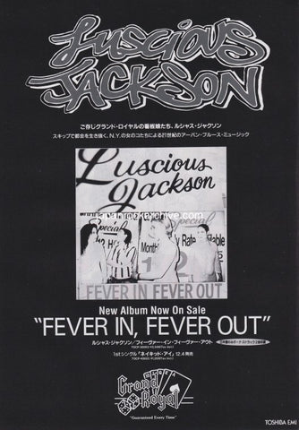 Luscious Jackson 1996/12 Fever In Fever Out Japan album promo ad