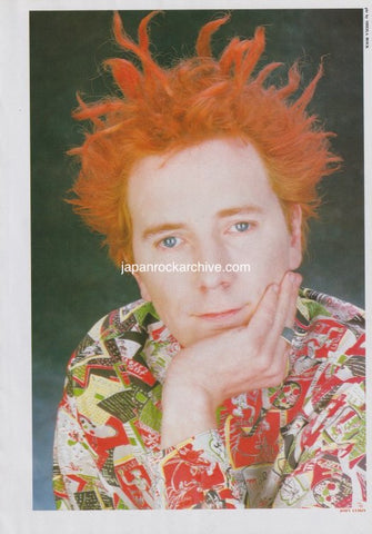 John Lydon 1986/06 Japanese music press cutting clipping - photo pinup poster