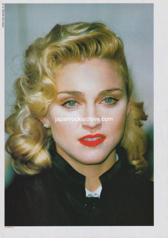 Madonna 1986/06 Japanese music press cutting clipping - photo pinup poster