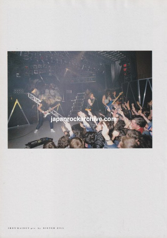 Iron Maiden 1983 Japanese magazine live photo pinup