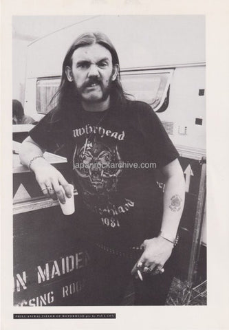 Motorhead 1981/12 Japanese music press cutting clipping - photo / pinup / mini poster - Lemmy