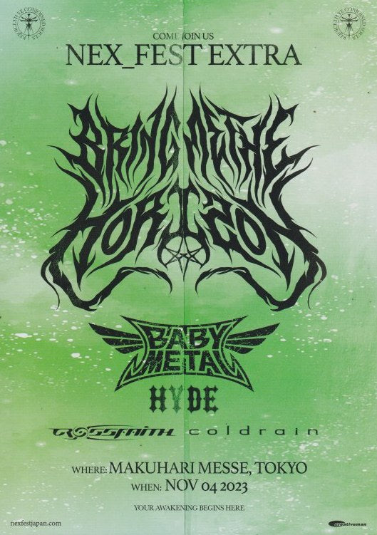 NEX_FEST EXTRA 2023 Japan festival flyer handbill - tour / concert / gig / Bring me the horizon