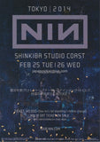 Nine Inch Nails 2014 Japan tour concert gig flyer handbill