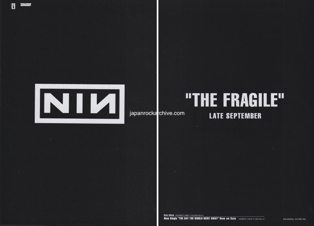 Nine Inch Nails 1999/10 The Fragile Japan album promo ad