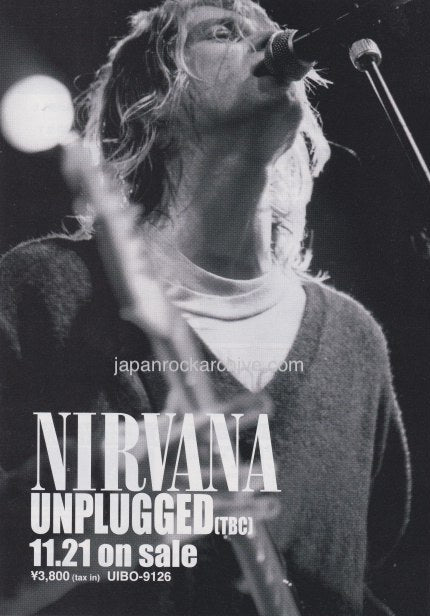 Nirvana 2007 Unplugged In New York Japan dvd store promo flyer