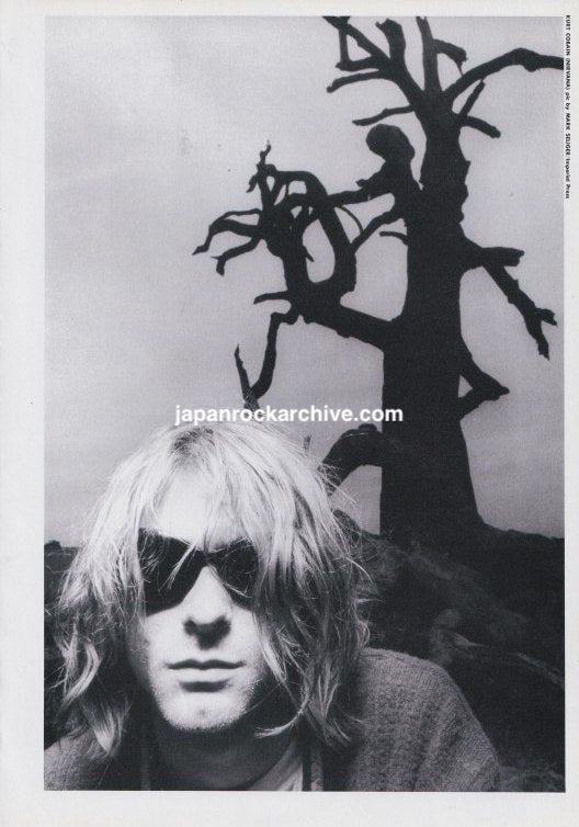 Nirvana 1992/11 Japanese music press cutting clipping - photo pinup - kurt cobain