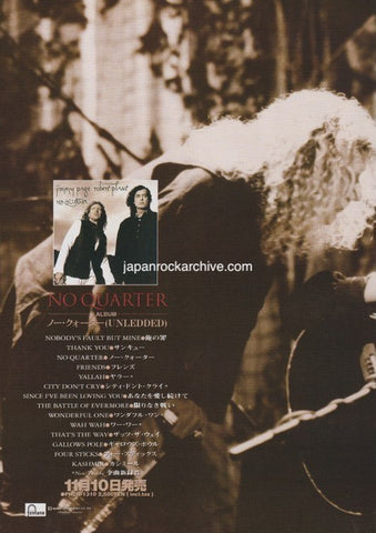 Jimmy Page Robert Plant 1994/12 No Quarter Japan album promo ad
