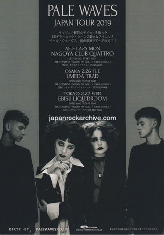 Pale Waves 2019 Japan tour concert gig flyer handbill