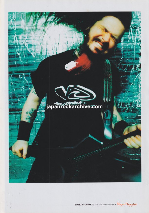 Dimebag Darrell 2003/07 Japanese music press cutting clipping - photo pinup poster - pantera