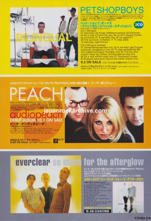 Pet Shop Boys 1997/10 Bilingual Special Edition Japan album promo ad