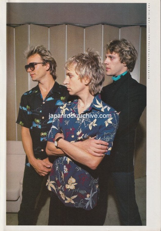 The Police 1980/05 Japanese music press cutting clipping - photo pinup