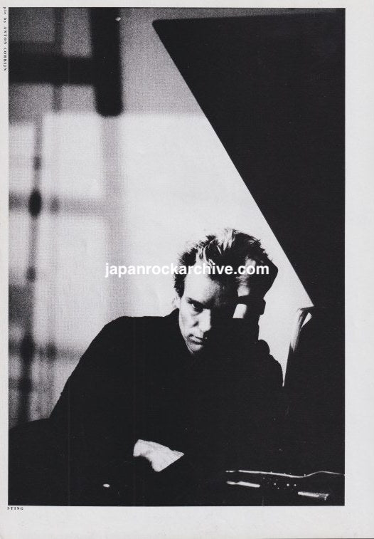 Sting 1985/01 Japanese music press clipping - pinup