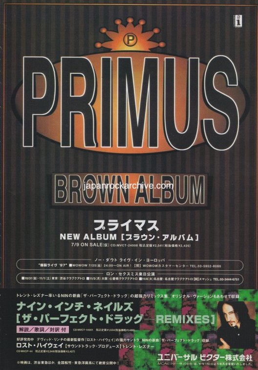 Primus 1997/08 Brown Album Japan album promo ad