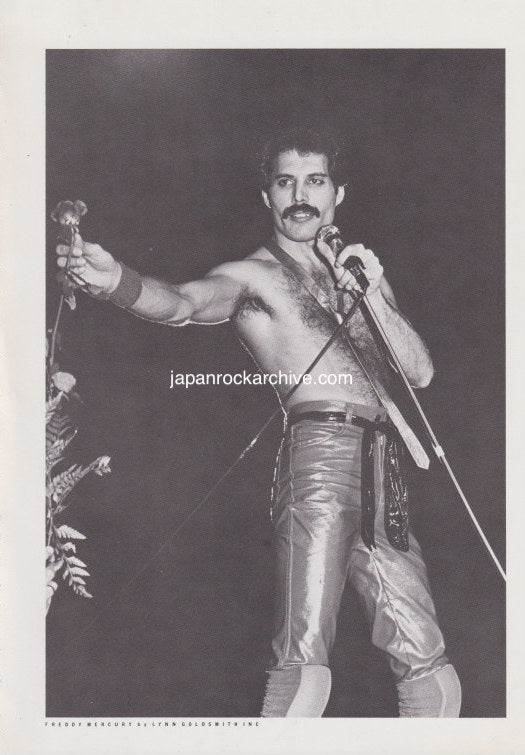Queen 1981/04 Japanese music press cutting clipping - photo pinup - freddie mercury