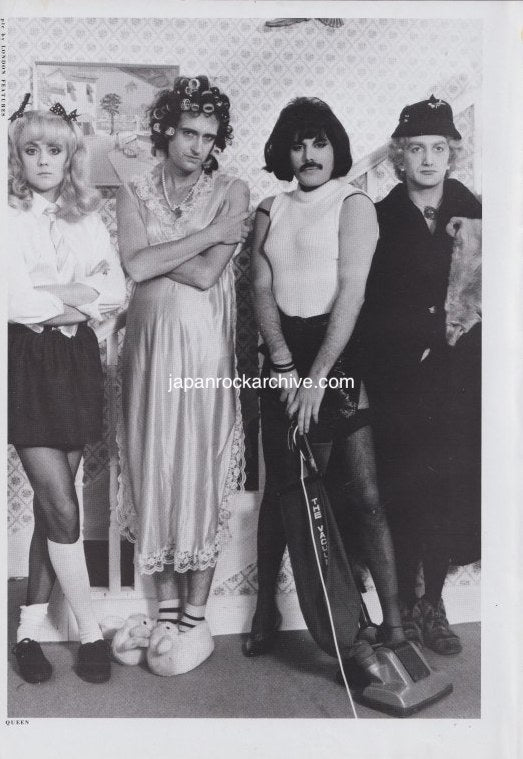 Queen 1984/08 Japanese music press cutting clipping - photo pinup - band shot