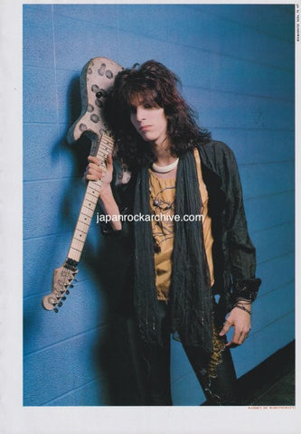 Ratt 1986/01 Japanese music press cutting clipping - photo pinup - warren demartini