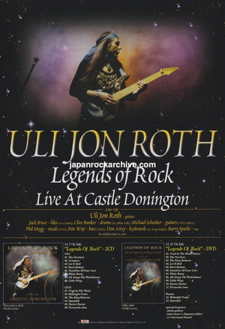 Uli Jon Roth 2002/11 Legends Of Rock Live At Castle Donington Japan album / dvd promo ad