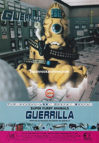 Super Furry Animals 1999/07 Guerrila Japan album promo ad