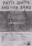 Patti Smith and her band 2012 Japan tour concert gig flyer handbill