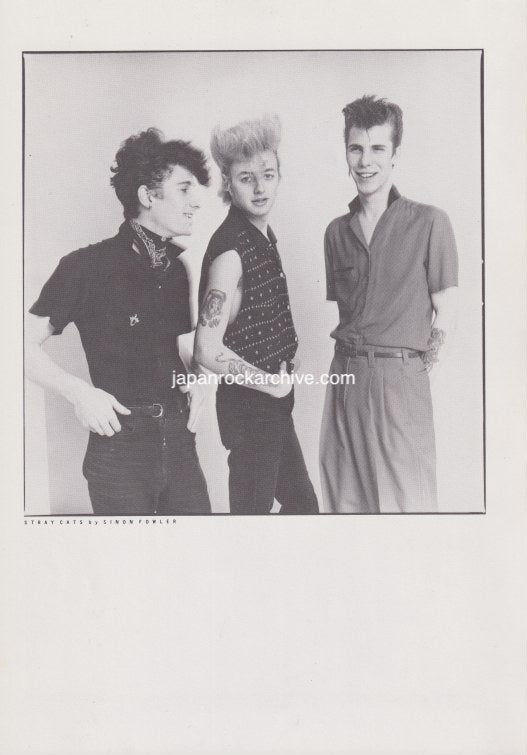 Stray Cats 1981/04 Japanese music press cutting clipping - photo pinup