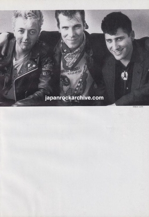 Stray Cats 1989/06 Japanese music press cutting clipping - photo pinup