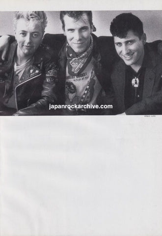 Stray Cats 1989/06 Japanese music press cutting clipping - photo pinup
