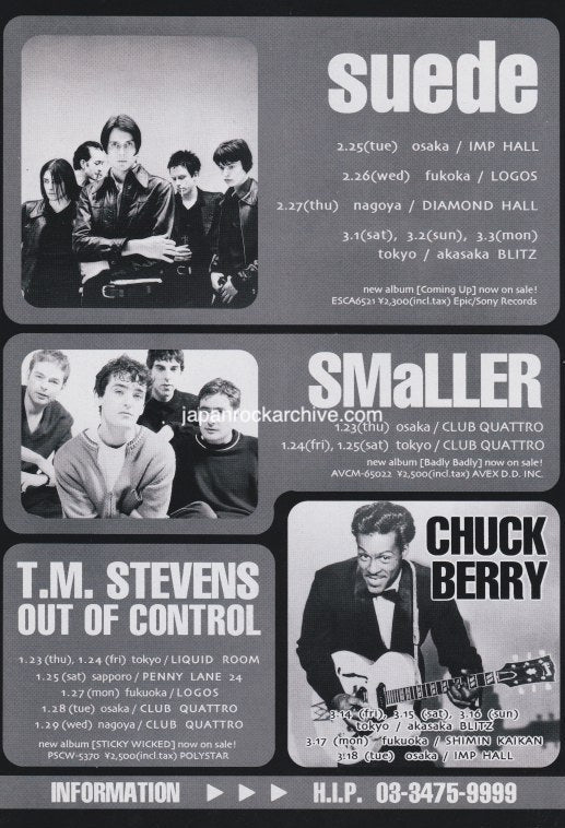 Suede 1997/02 Japan tour promo ad