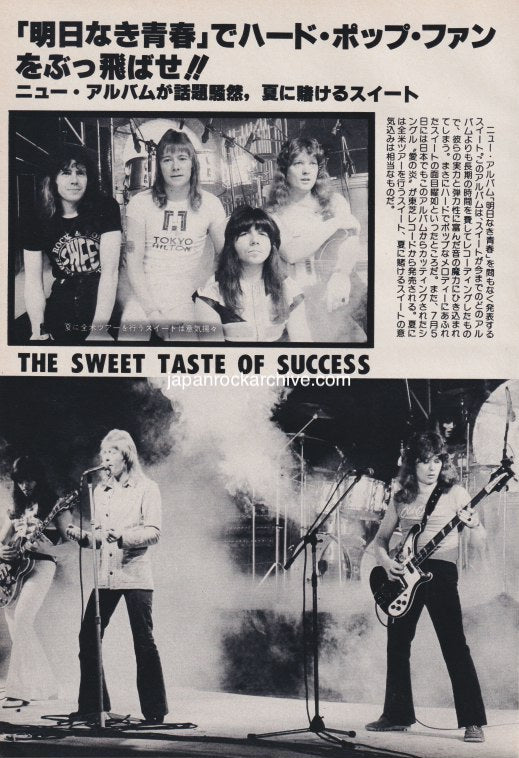 Sweet 1977/07 Japanese music press cutting clipping - photo pinup
