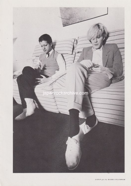 David Sylvian & Mick Karn 1981/10 Japanese music press cutting clipping - photo pinup