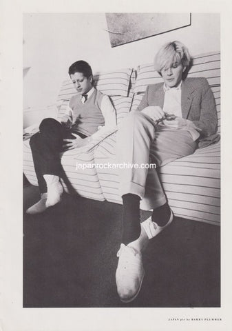 David Sylvian & Mick Karn 1981/10 Japanese music press cutting clipping - photo pinup