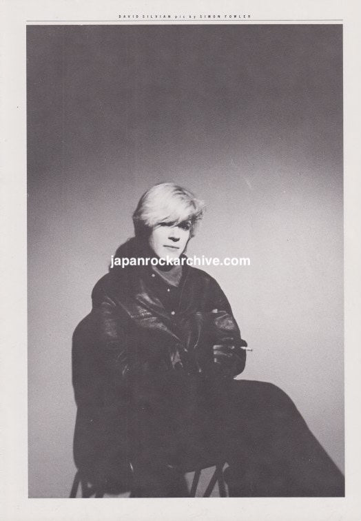 David Sylvian 1981/02 Japanese music press clipping - pinup, photo by Simon Fowler