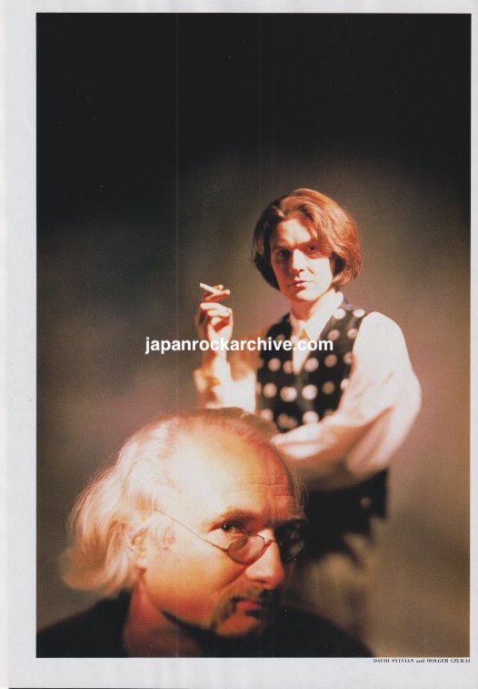David Sylvian and Holger Czukay 1989 Japanese magazine pinup