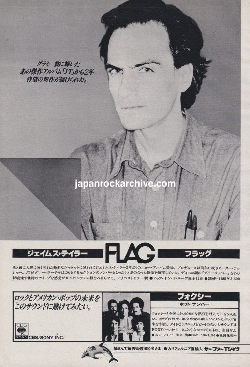 James Taylor 1979/07 Flag Japan album promo ad