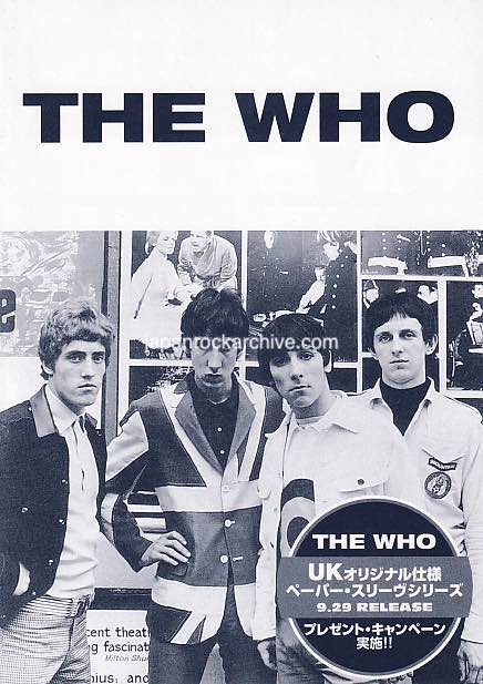 The Who 1999 Japan album store promo flyer