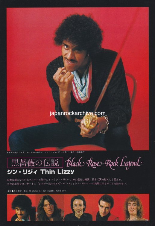 Thin Lizzy 1979/12 Japanese music press cutting clipping - photo spread