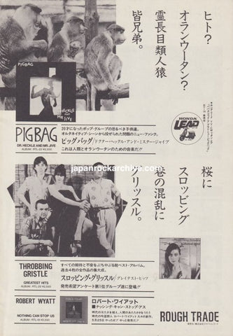 Throbbing Gristle 1982/06 Greatest Hits Japan album promo ad