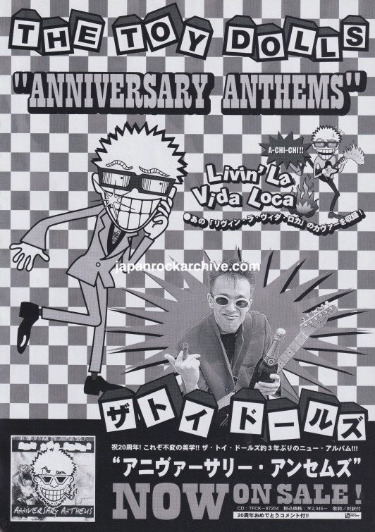 Toy Dolls 2000/07 Anniversary Anthems Japan album promo ad