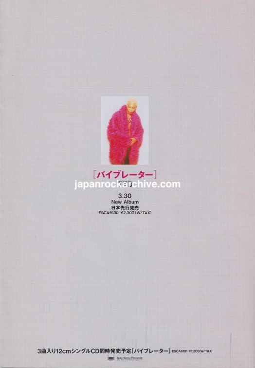 Terence Trent D'Arby Vibrator Japanese album promo ad