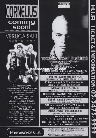 Terence Trent D'Arby 1995/06 Vibrator Japan tour promo ad