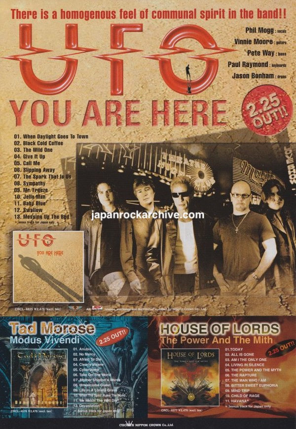 UFO 2004/03 You Are Here Japan album promo ad