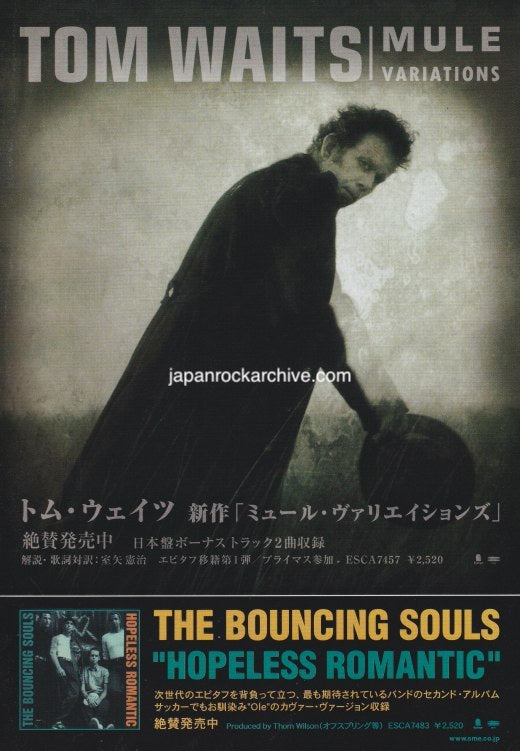 Tom Waits 1999/06 Mule Variations Japan album promo ad
