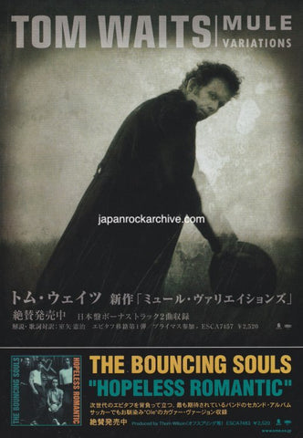 Tom Waits 1999/06 Mule Variations Japan album promo ad