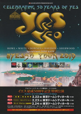 Yes 2019 Japan tour concert gig flyer handbill