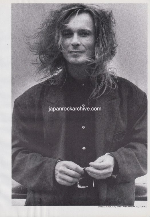 Robin Zander 1988/12 Japanese music press cutting clipping - photo pinup - cheap trick