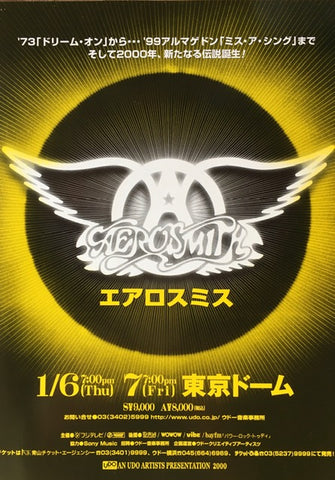 Aerosmith 2000 Japan tour flyer (version B)