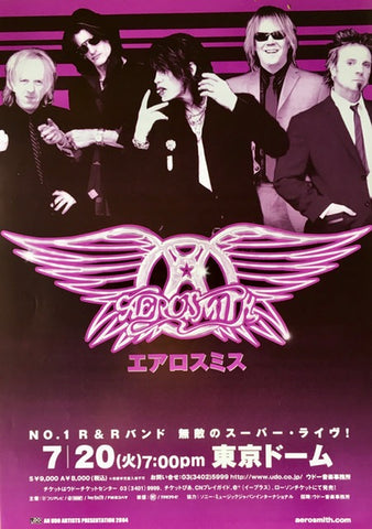 Aerosmith 2004 Japan tour flyer