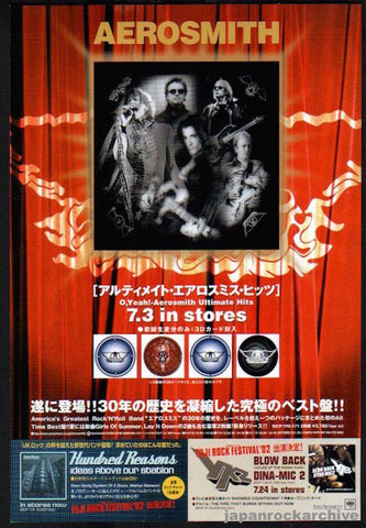 Aerosmith 2002/08 Ultimate Aerosmith Hits Japan album promo ad