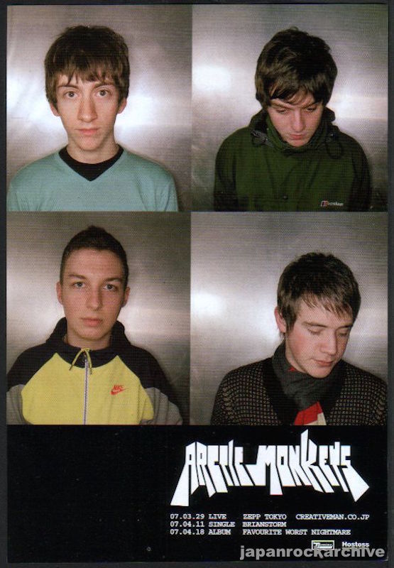 Arctic Monkeys 2007/04 Favorite Worst Nightmare Japan album / tour promo ad