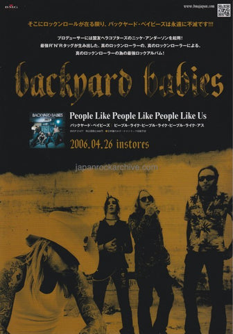 Backyard Babies 2006/05 People Like People Like People Like Us Japan album promo ad